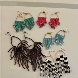 Source Unknown Multicolor Beaded Earrings Collection